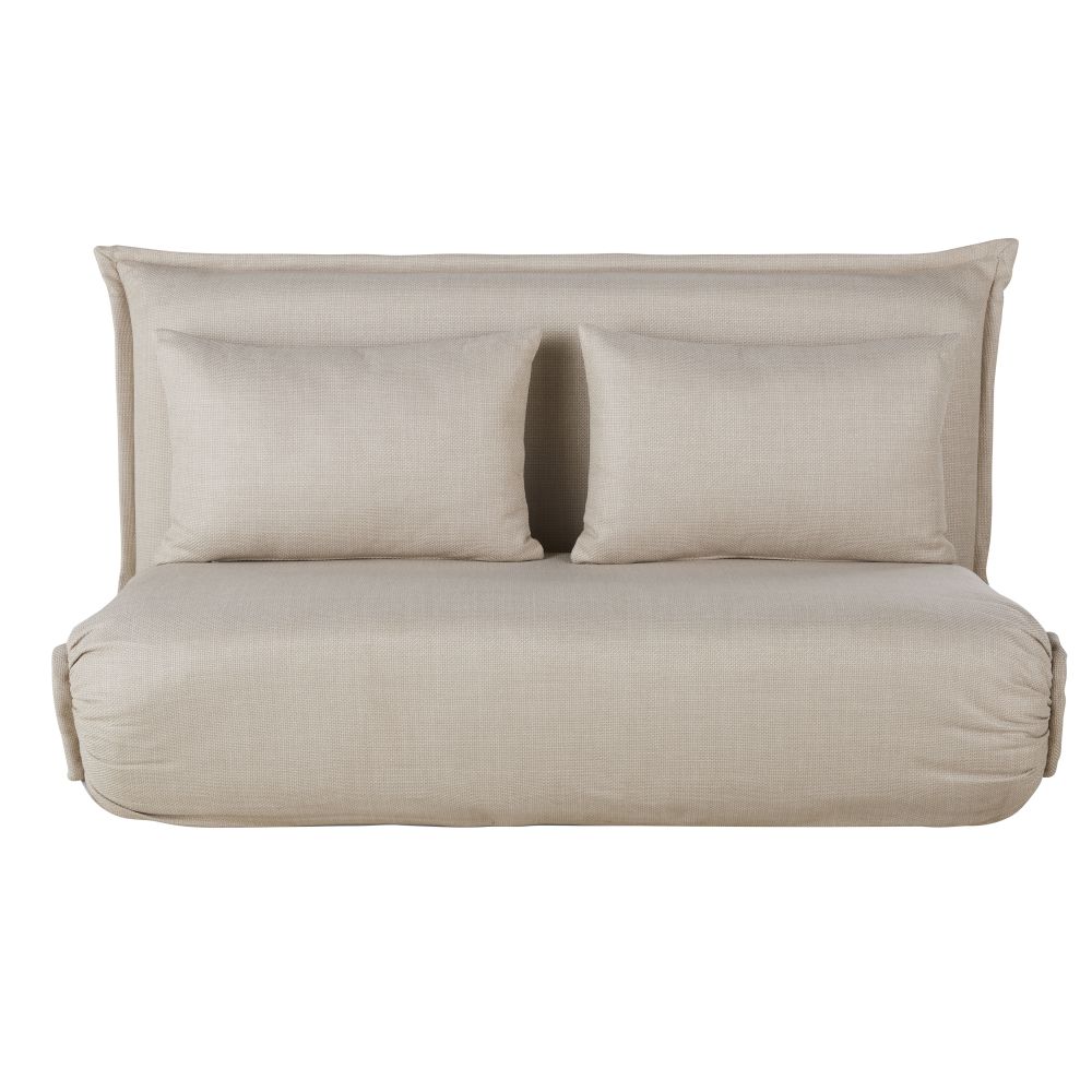 Canapé clic-clac Hallen 2 places en tissu beige