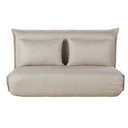 Canapé clic-clac Hallen 2 places en tissu beige