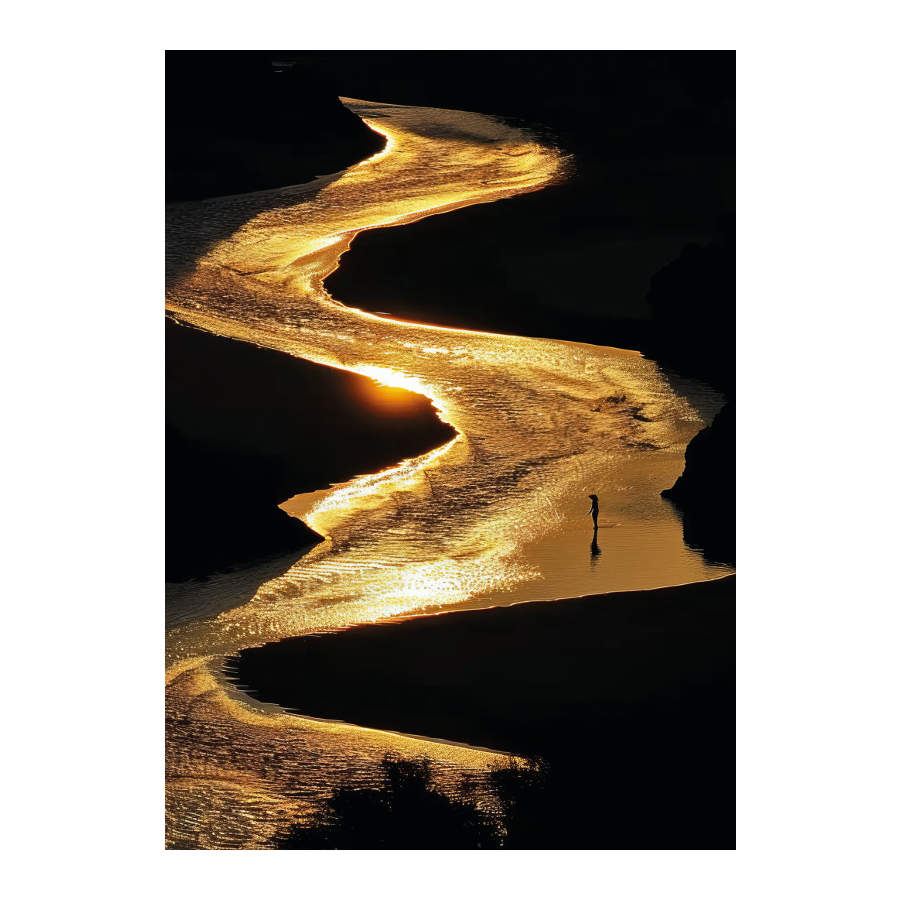 Toile encadré Ring Road caisse américaine noir 100x140 cm