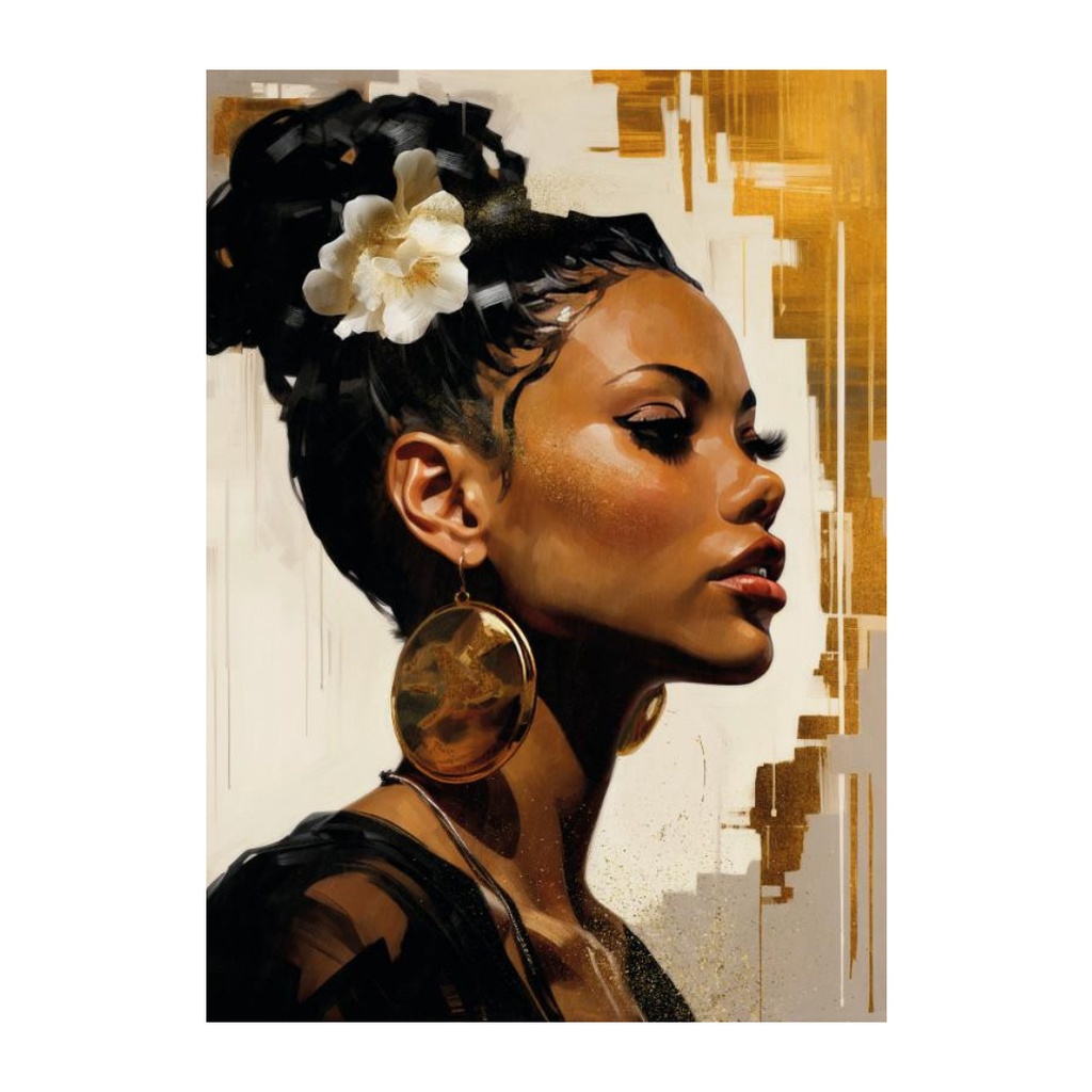 Toile Ébène avec caisse américaine noir 100x140 cm