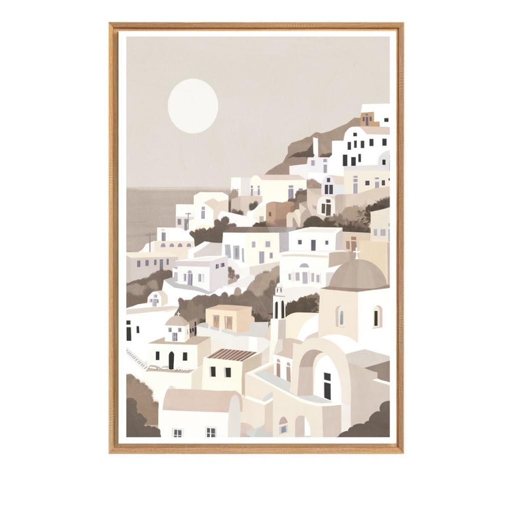 Toile Santorin encadrée en caisse américaine naturel GM