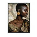 Toile Nandi encadrée en caisse américaine noire GM