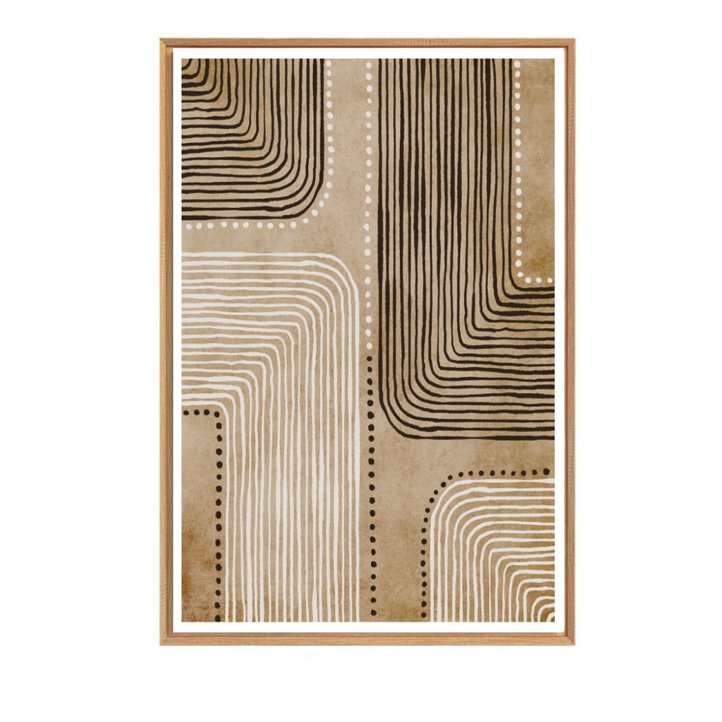 Toile Nemoi encadrée en caisse américaine bois