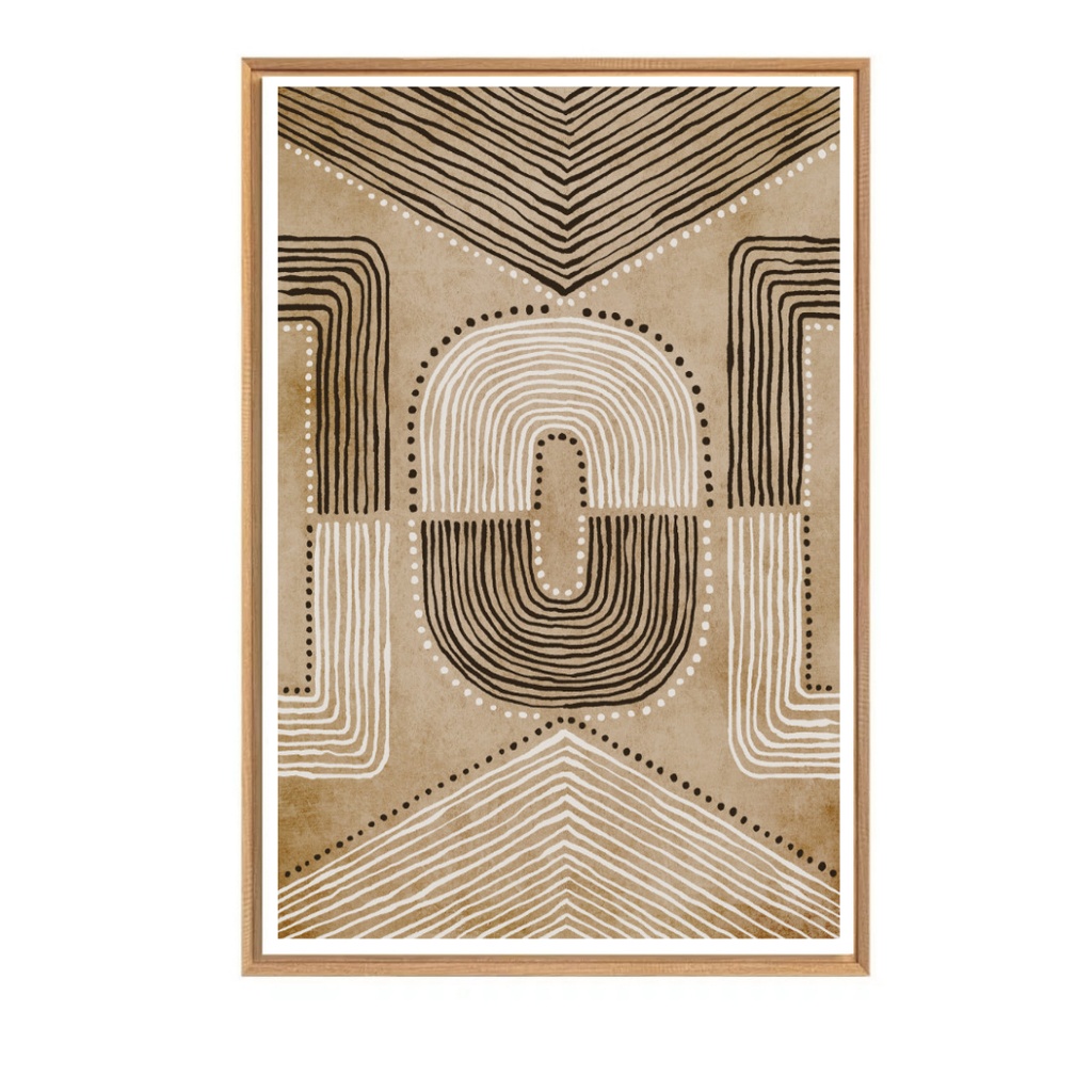 Toile Harmonide encadrée en caisse américaine bois