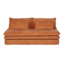 Canapé convertible Clio 2/3 places en tissu recyclé brique