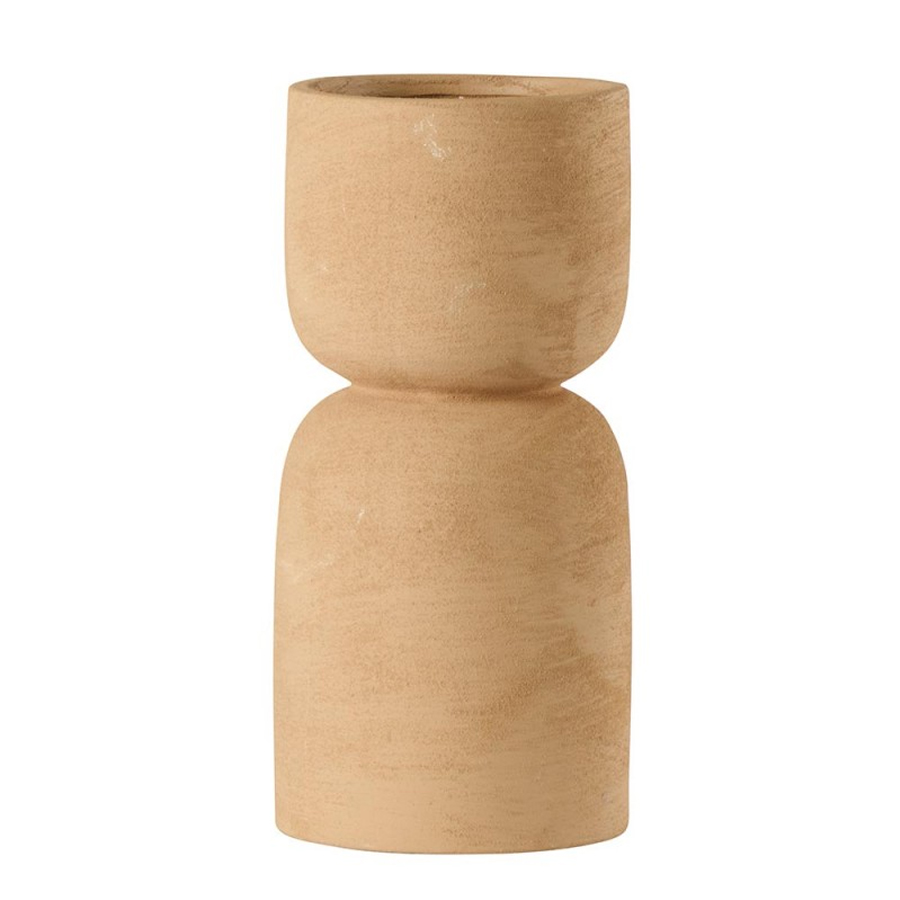 Vase en terre cuite coloris argile
