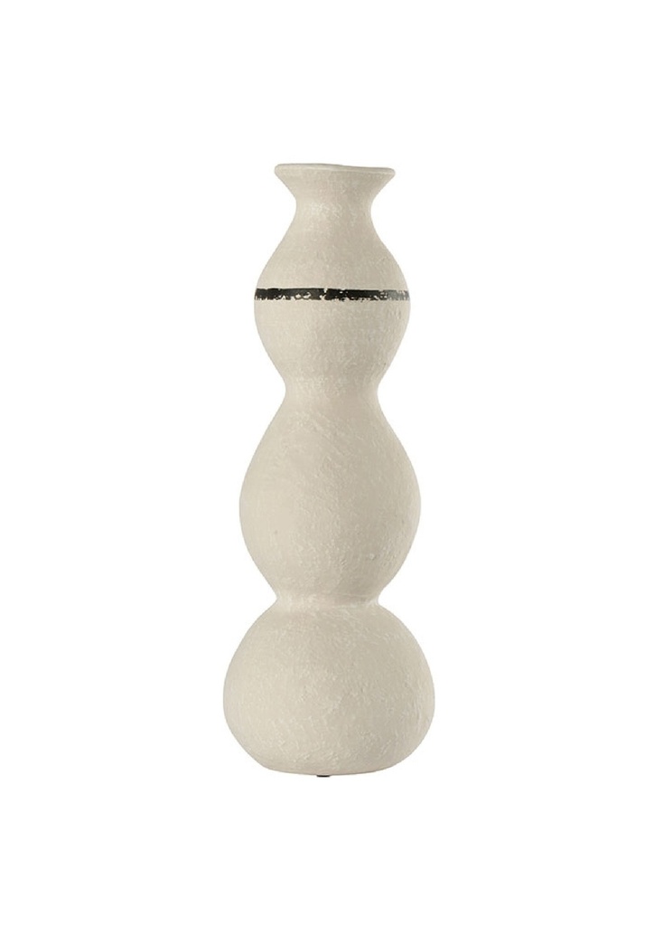 Vase en grès ivoire forme quille GM