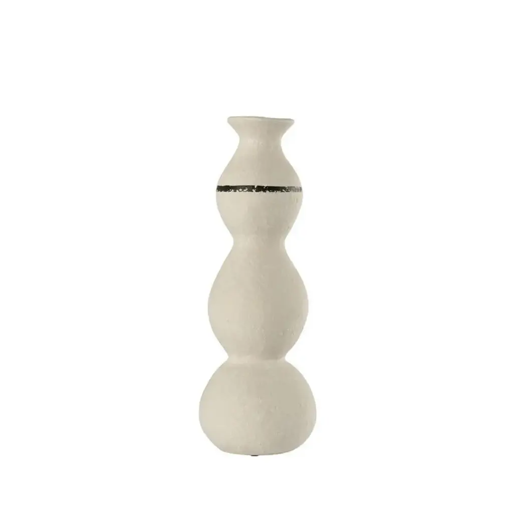 Vase en grès ivoire forme quille GM