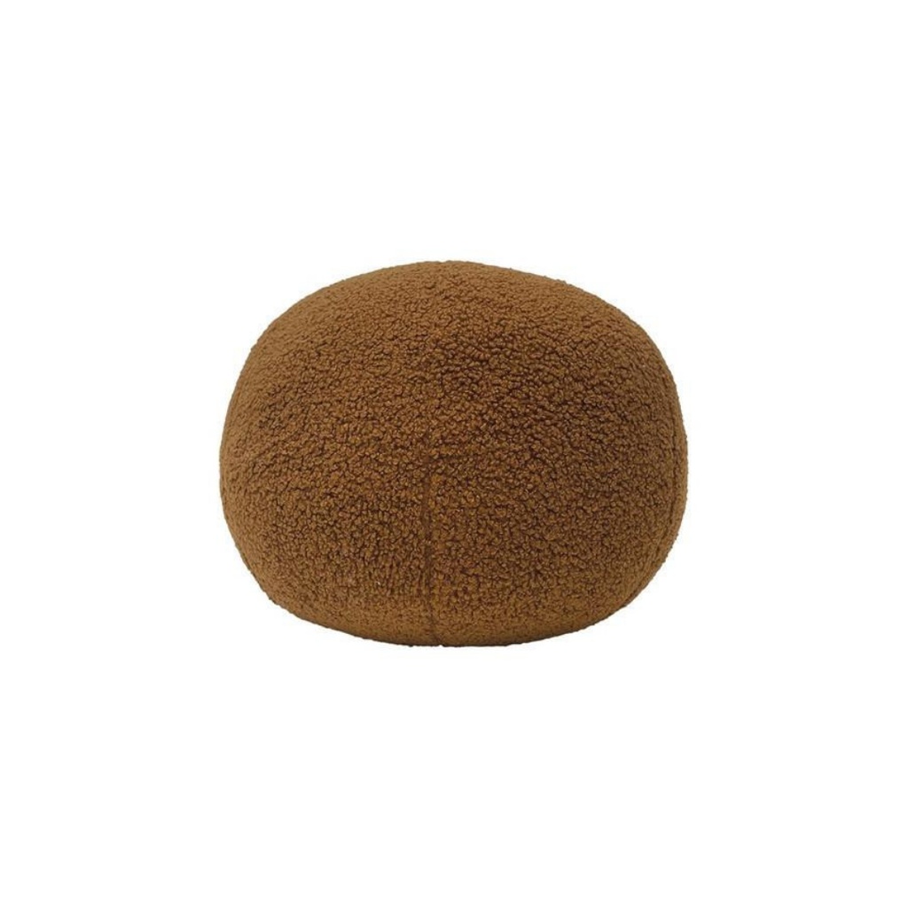 Coussin déco rond Teddy Ophélia ocre