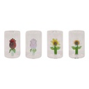 Sel & poivre motif fleurs 3D assorties multicolore