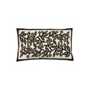 Coussin rectangle à fleurette Influence vert