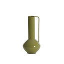 Vase Panzano en métal vert olive brillant PM