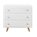 Commode Sweet blanche, 3 tiroirs compatible plan à langer