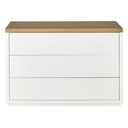 Commode Austral blanche 3 tiroirs design moderne