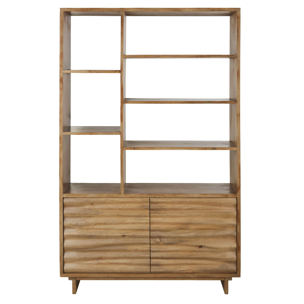 Étagère Aveiro 2 portes en bois marron