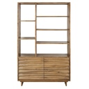 Étagère Aveiro 2 portes en bois marron