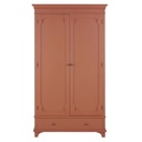 Armoire de rangement Selena 2 portes battantes 1 tiroir terracotta