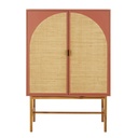 Buffet Tarifa 2 portes terracotta cannage en rotin