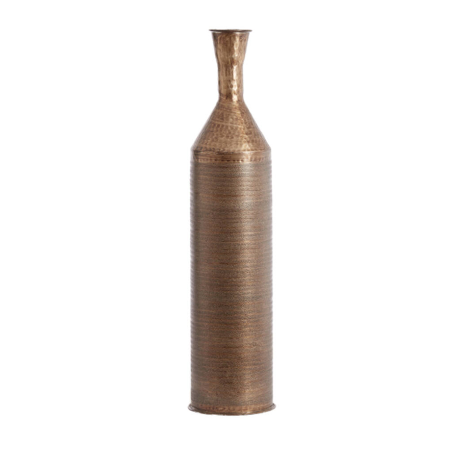 Vase Lisboa en métal marron foncé