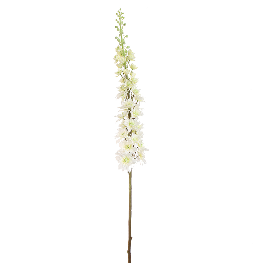 Tige fleur artificielle delphinium crème