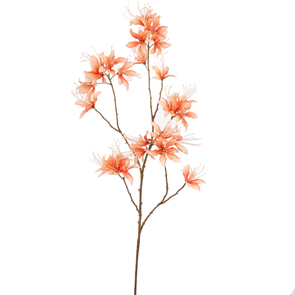 Tige fleur artificielle Monarda orange