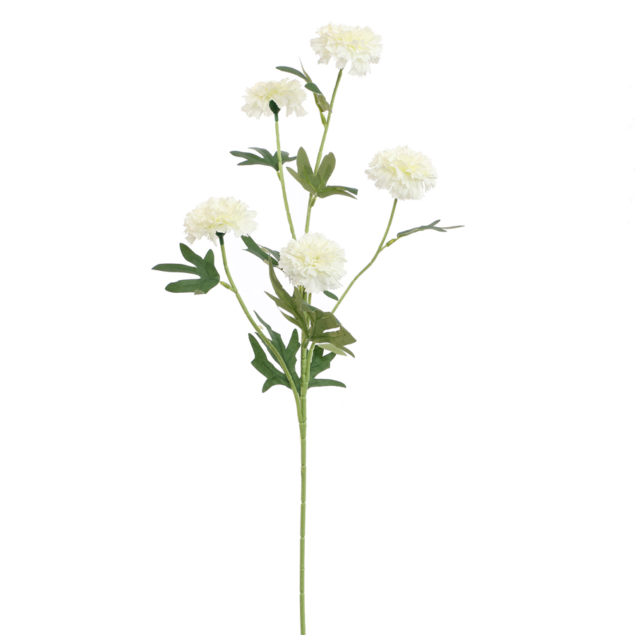 Tige fleur artificielle souci crème