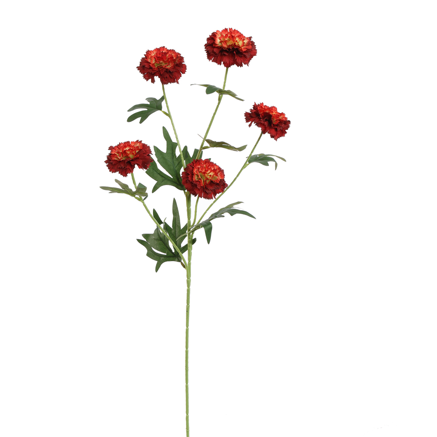 Tige fleur artificielle souci rouge