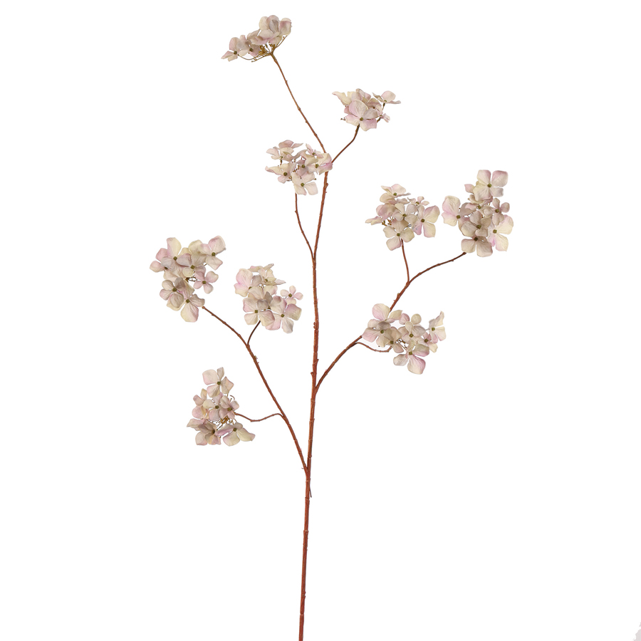 Tige fleur artificielle hydrangea brun