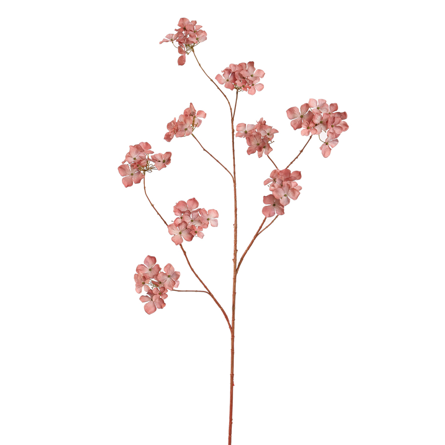 Tige fleur artificielle hydrangea rose