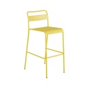 Chaise de bar professionnelle Belleville business en métal jaune