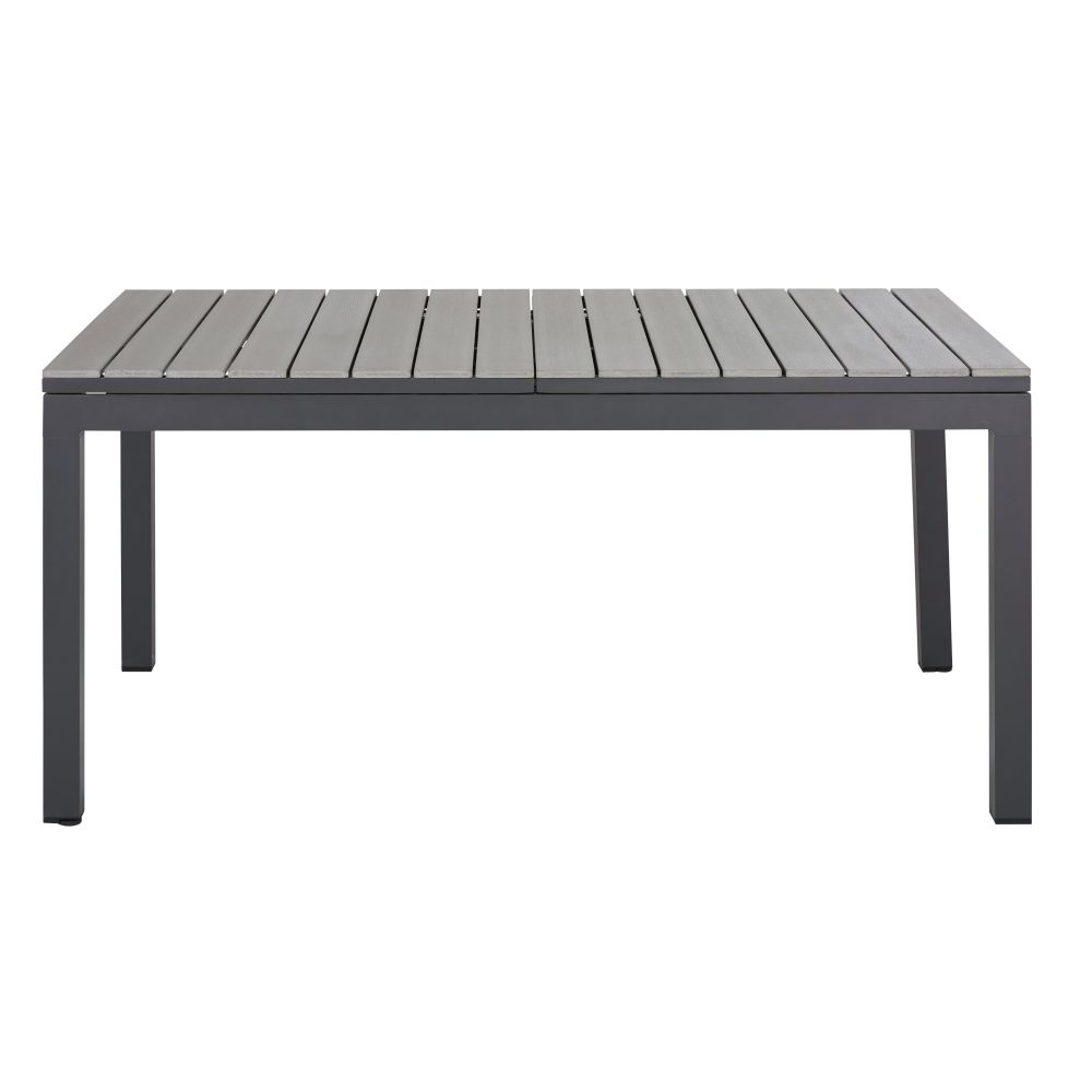 Table de jardin extensible Escala en aluminium gris clair et anthracite 6/8 personnes