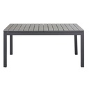 Table de jardin extensible Escala en aluminium gris clair et anthracite 6/8 personnes