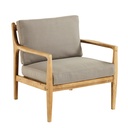 Fauteuil de jardin en bois Indiana en acacia massif taupe