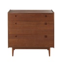 Commode en bois massif vintage Griffith 3 tiroirs