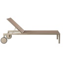Bain de soleil Antalya à roulettes en aluminium taupe
