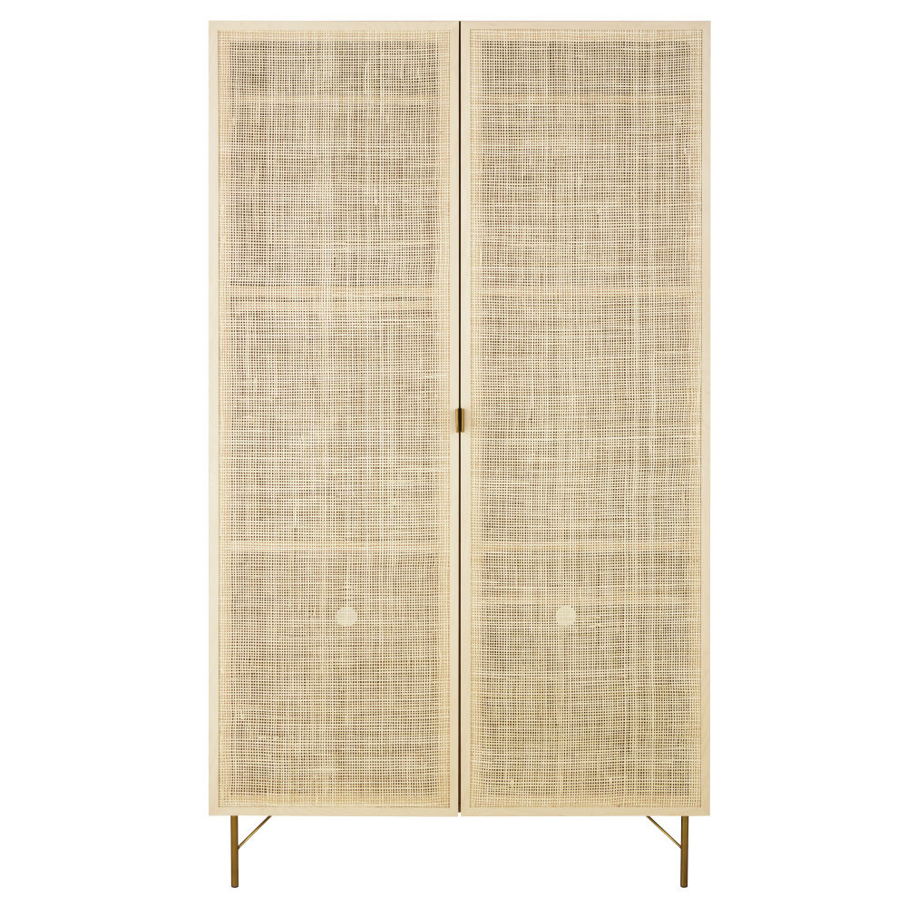 Armoire Solstice 2 portes en rotin tressé