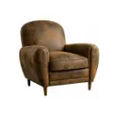 Fauteuil club Arizona en suédine marron