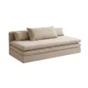Canapé convertible Clio 2/3 places en tissu recyclé beige