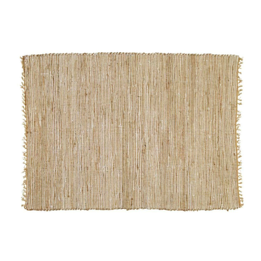 Tapis Lodge tressé en coton et jute