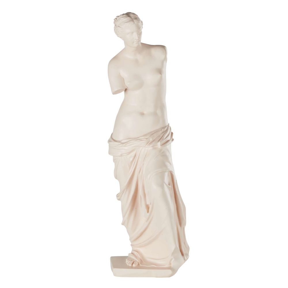 Statue décorative Pauline déesse en polyrésine beige rosé