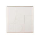 Tableau abstrait Basile blanche peint à la main
