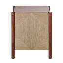 Petit meuble de rangement Edouard en bois d'acacia et jute 2 portes marron
