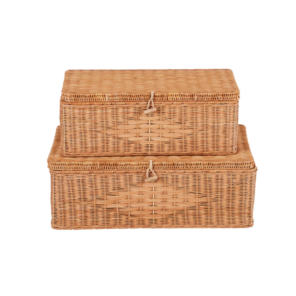 Malle Horense tressées en rotin (x2)