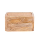 Malle en bois de manguier et cannage en rotin Eleoli