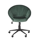 Fauteuil de bureau Hiphop à roulettes en velours vert