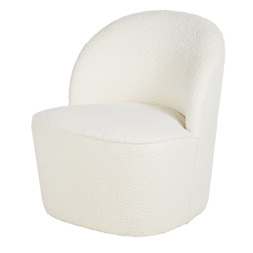 Fauteuil professionnel Blackhill Business en tissu recyclé à bouclettes blanc cassé