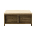 Banquette coffre Fisherman en bois de sapin et jute