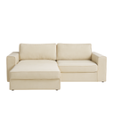 Salon 3 places modulable en tissu beige Malo