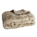 Plaid Imeon imitation fourrure marron glacé 150x180