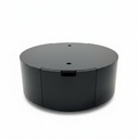 Table basse Cassy ronde 2 tiroirs noir D90